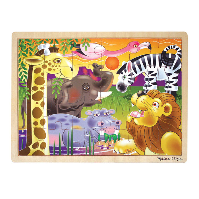 African Plains Wooden Jigsaw Puzzle - 24 Pieces C2