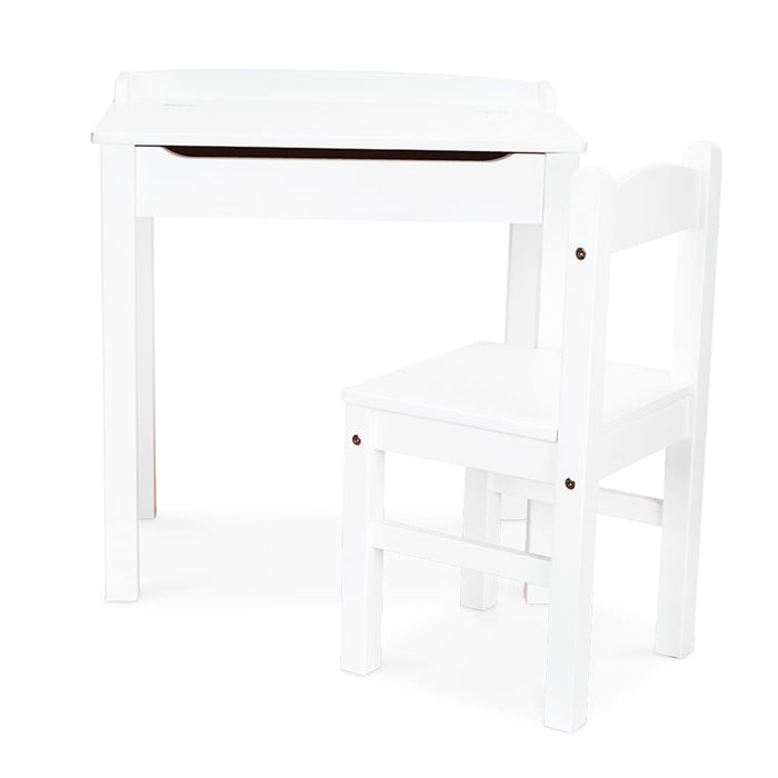 Child's Lift-Top Desk & Chair - White M4