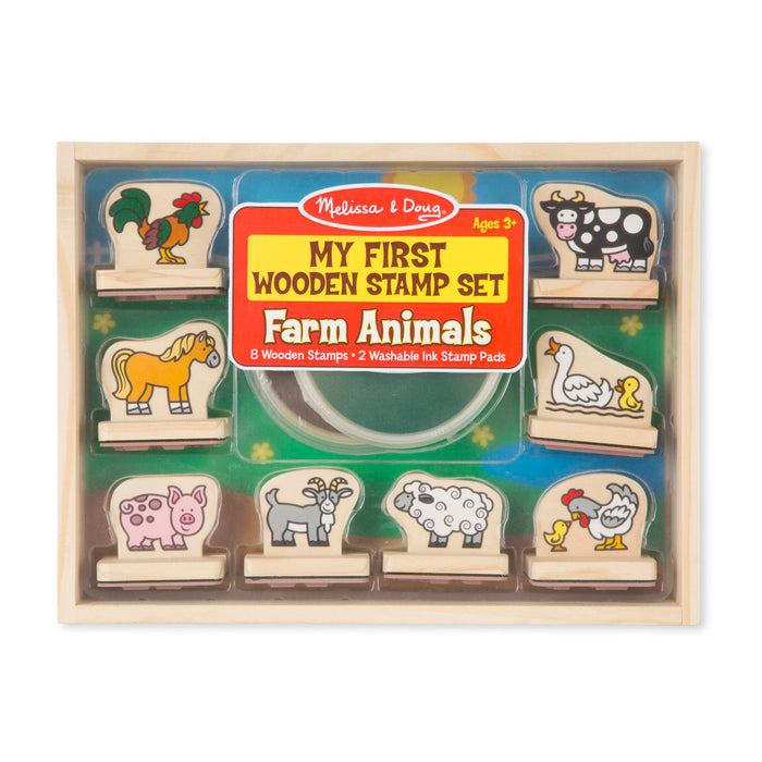 My First Wooden Stamp Set - Farm Animals A1