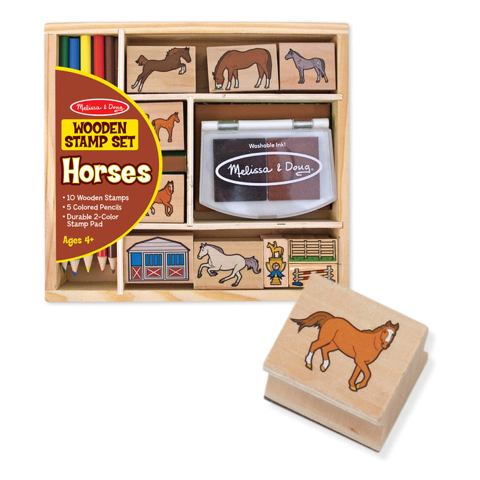 Wooden Stamp Set - Horses W9