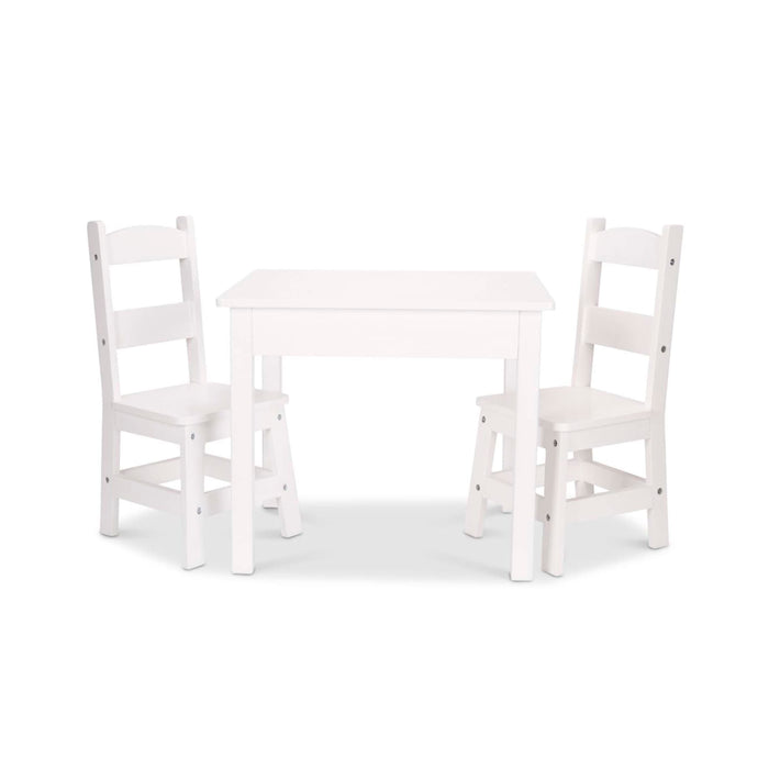 Wooden Table & Chairs - White K7