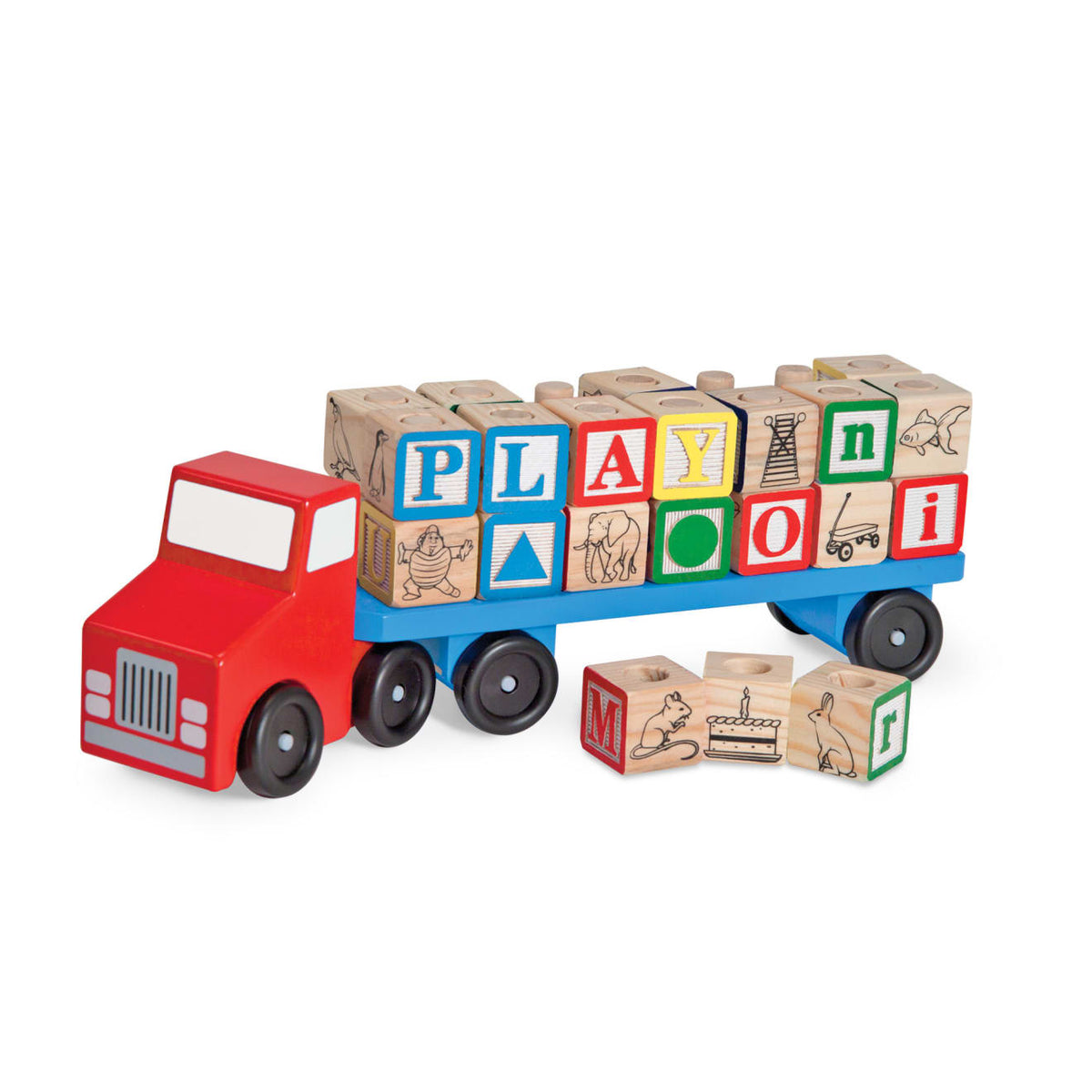 Alphabet Blocks Wooden Truck Z3