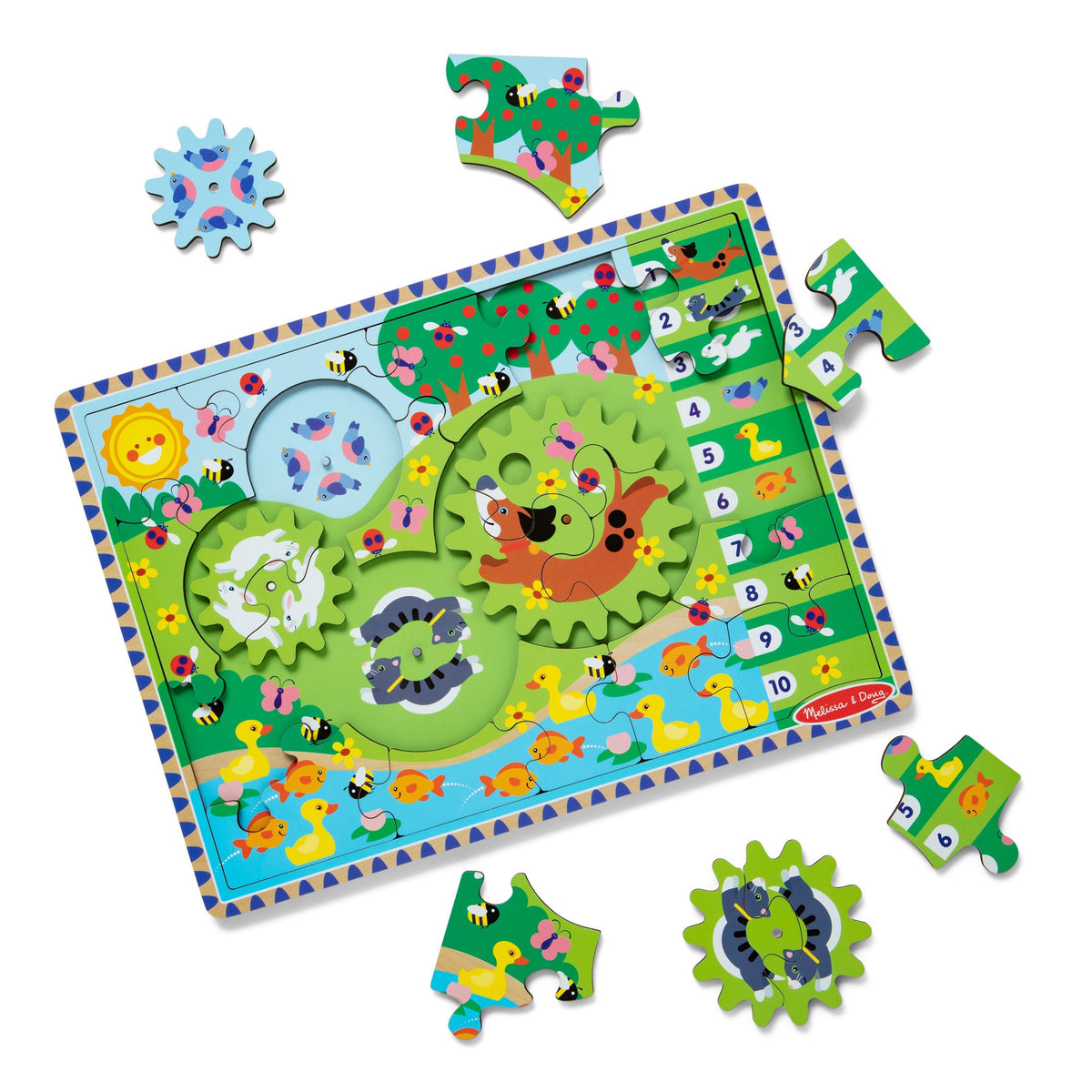 Animal Chase I-Spy Wooden Gear Puzzle C9