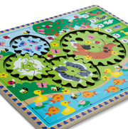 Animal Chase I-Spy Wooden Gear Puzzle V5