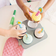 Bake & Decorate Wooden Cupcake Play Set V6