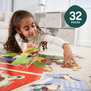 Busy Barn Shaped Floor Puzzle - 32 Pieces C7