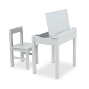 Child's Lift-Top Desk & Chair - Gray D9