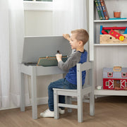 Child's Lift-Top Desk & Chair - Gray D9