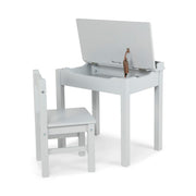 Child's Lift-Top Desk & Chair - Gray G6