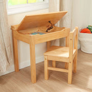 Child's Lift-Top Desk & Chair - Honey B6