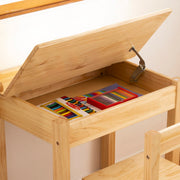 Child's Lift-Top Desk & Chair - Honey B6