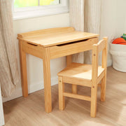 Child's Lift-Top Desk & Chair - Honey B6
