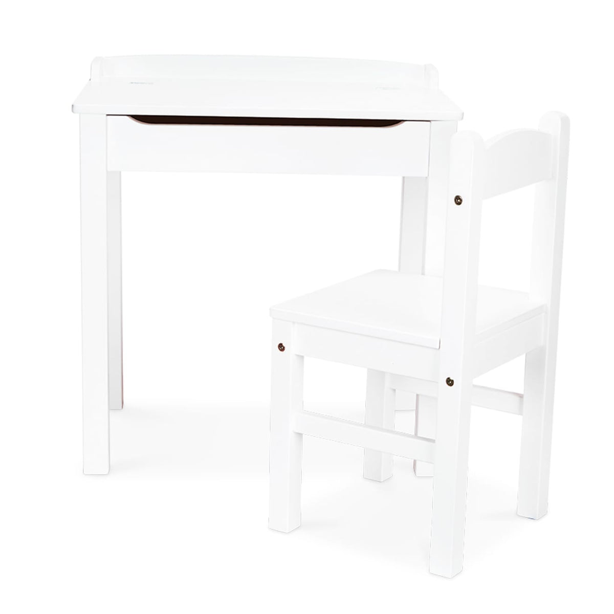 Child's Lift-Top Desk & Chair - White M4