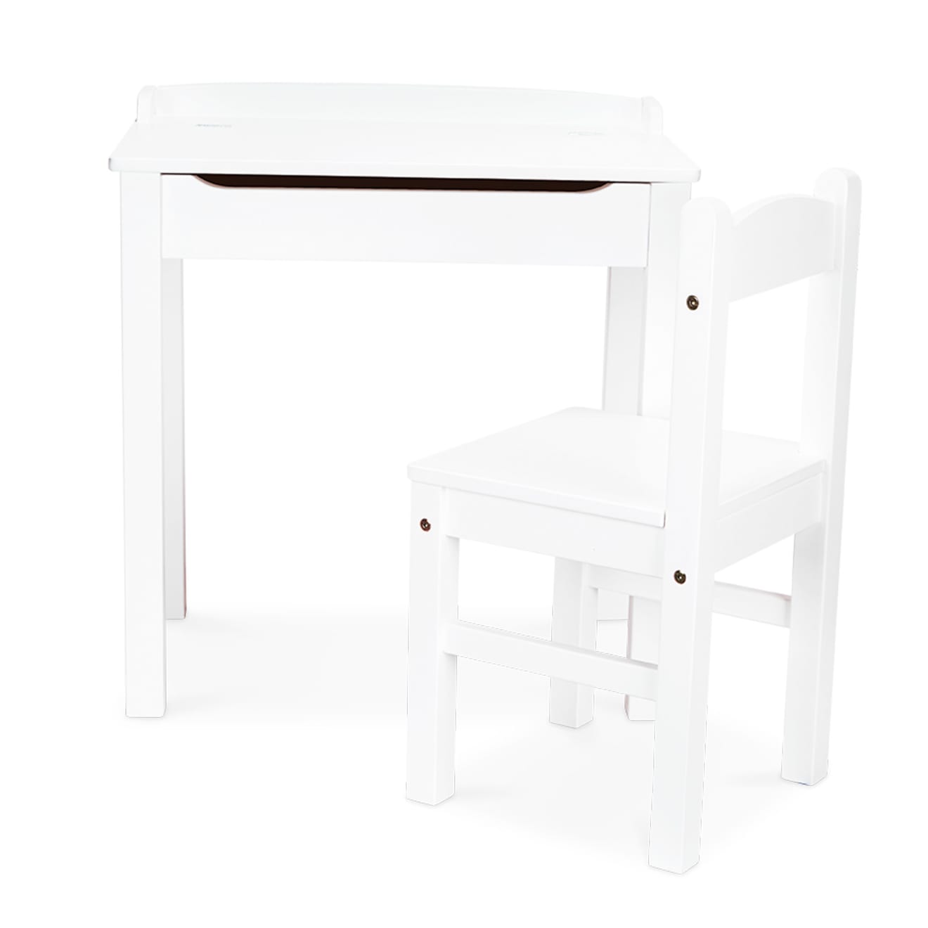 Child's Lift-Top Desk & Chair - White W1