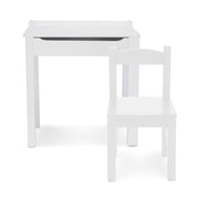 Child's Lift-Top Desk & Chair - White W1