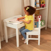 Child's Lift-Top Desk & Chair - White W1