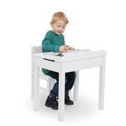Child's Lift-Top Desk & Chair - White W1