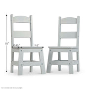 Child’s Wooden Chair Pair – Gray F2