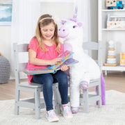 Child’s Wooden Chair Pair – Gray F2