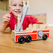 Classic Wooden Fire Truck Play Set L8