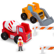 Classic Wooden Toy Construction Vehicle Set Q3