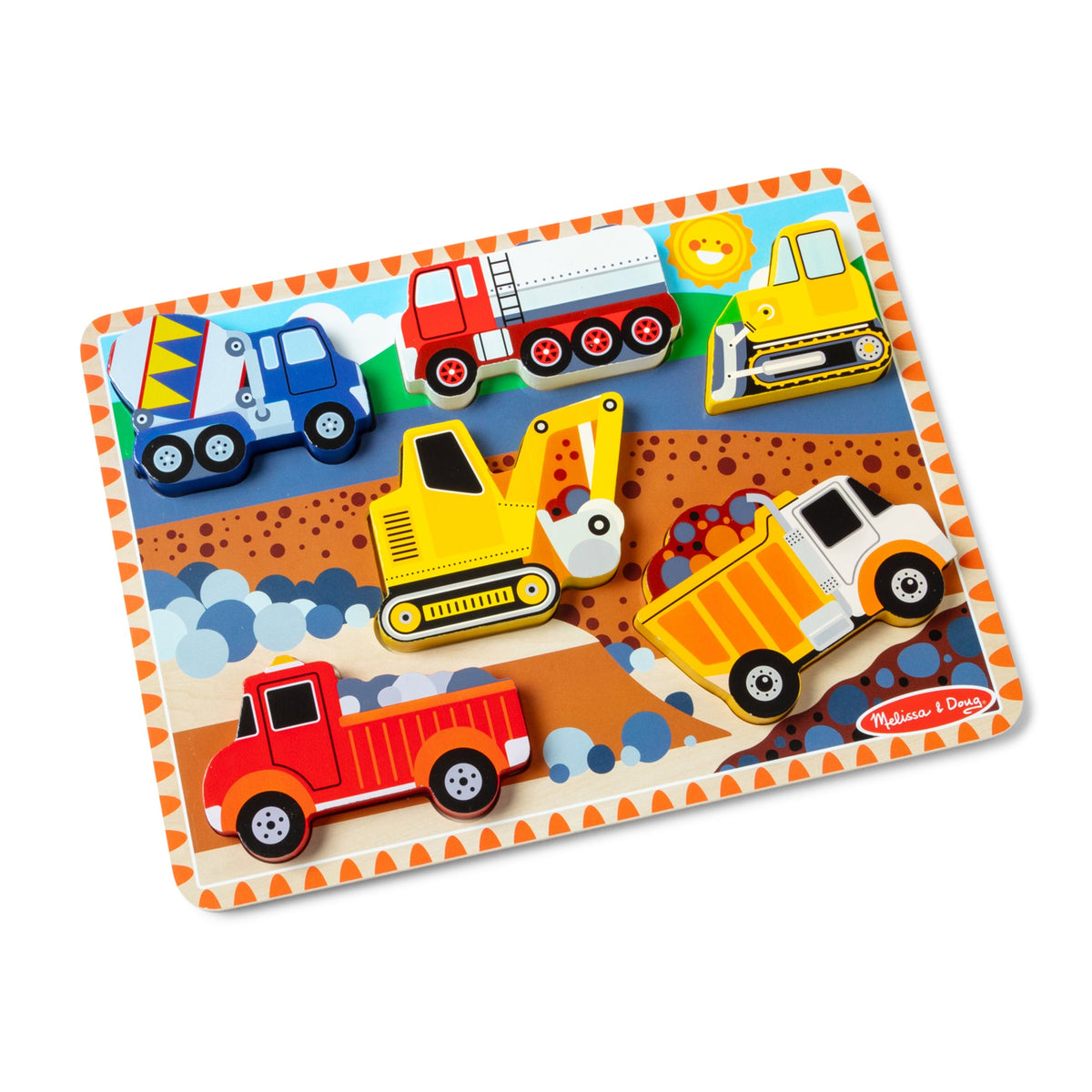 Construction Chunky Puzzle - 6 Pieces Q0