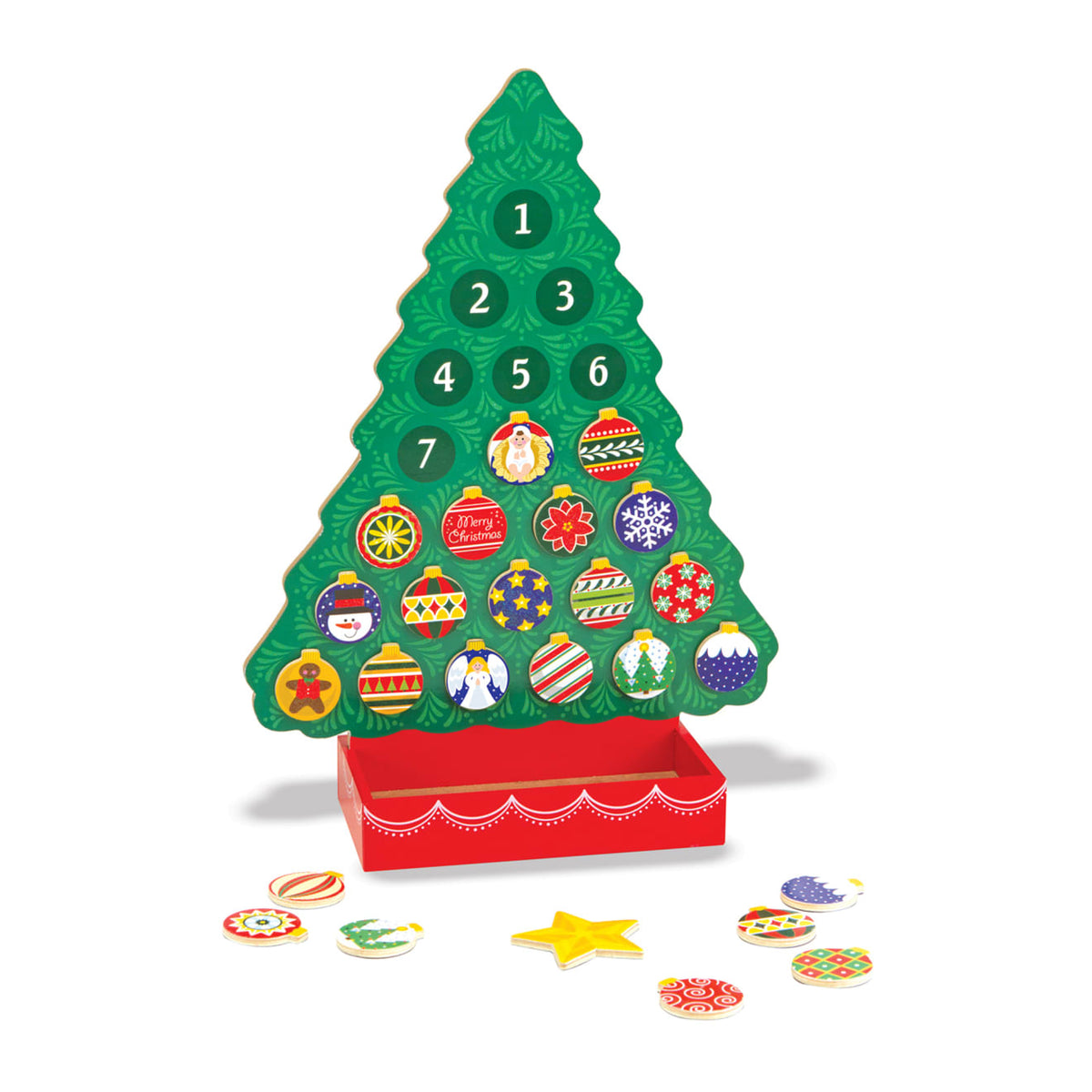 Countdown to Christmas Wooden Religious Advent Calendar J2