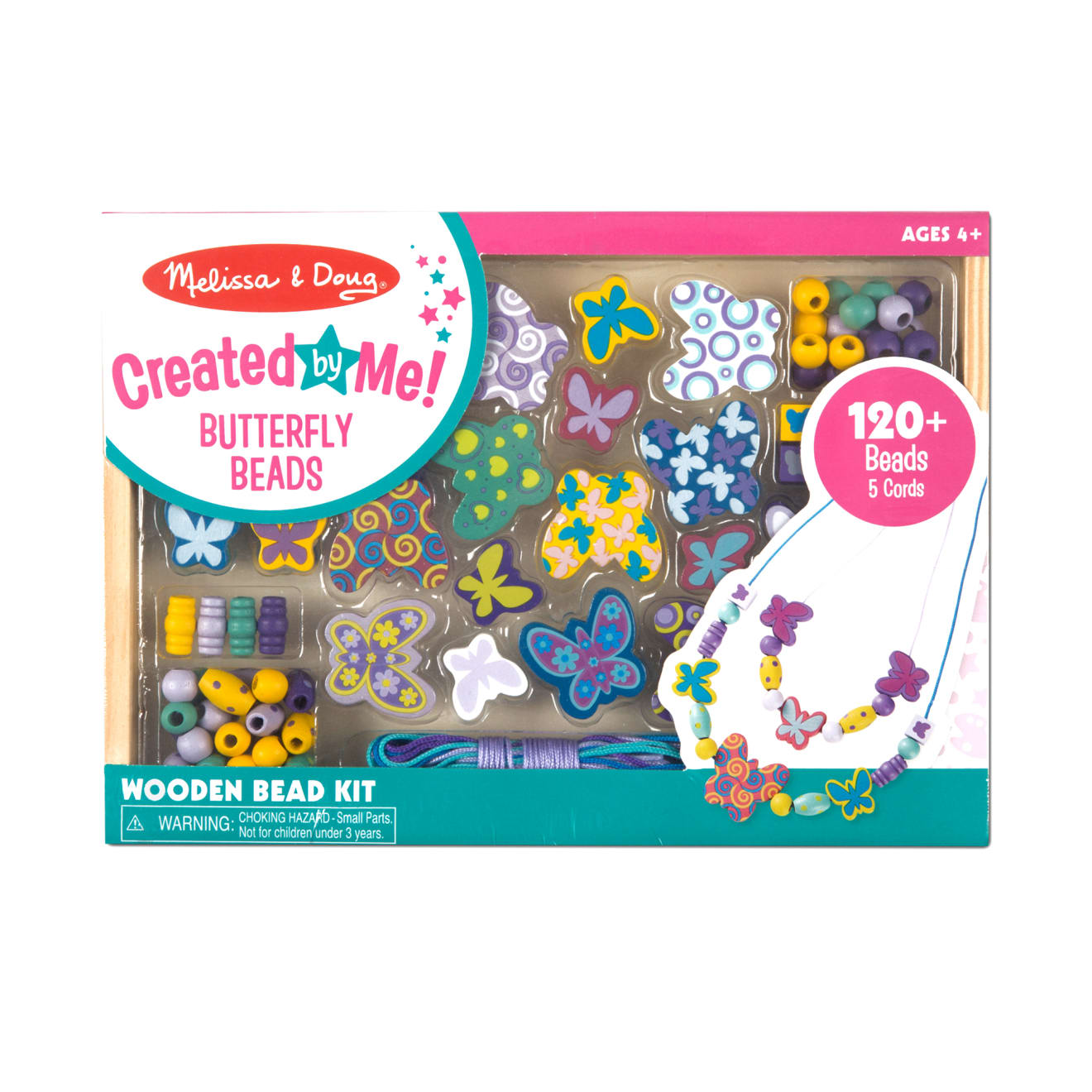 Created by Me! Butterfly Beads Wooden Bead Kit U2