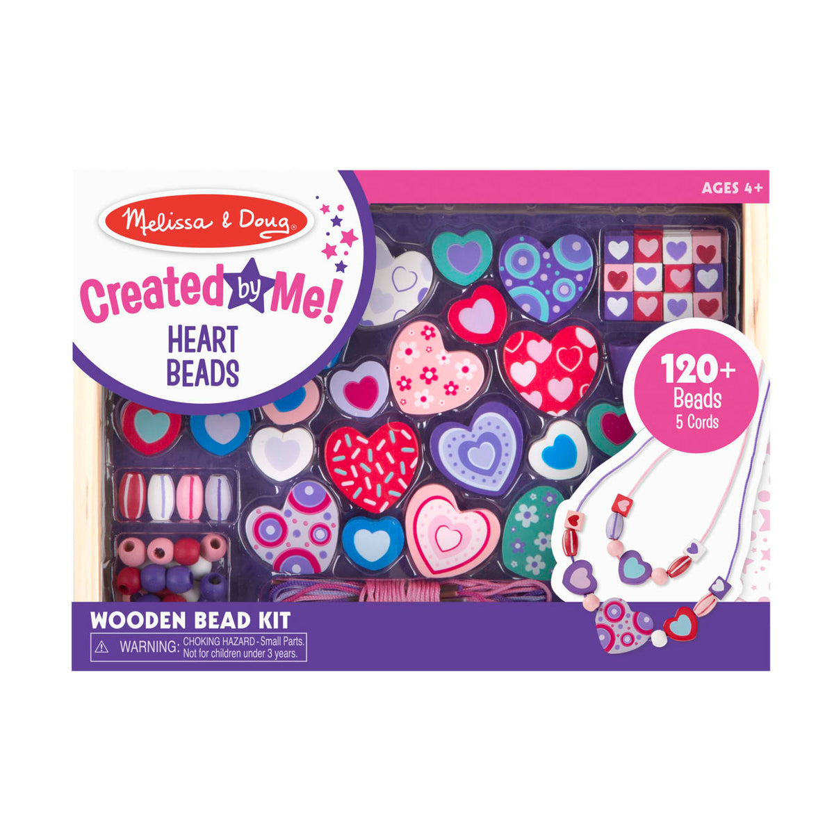 Created by Me! Heart Beads Wooden Bead Kit H6