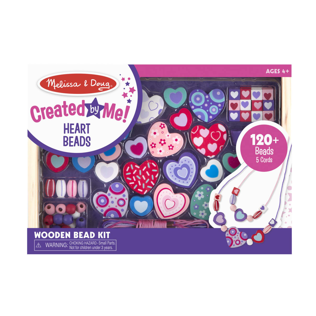 Created by Me! Heart Beads Wooden Bead Kit N2