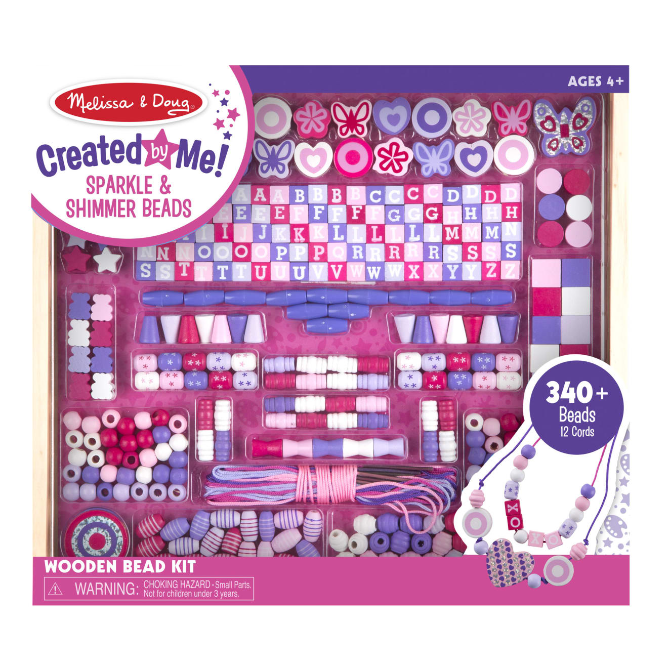 Created by Me! Sparkle & Shimmer Beads Wooden Bead Kit J0