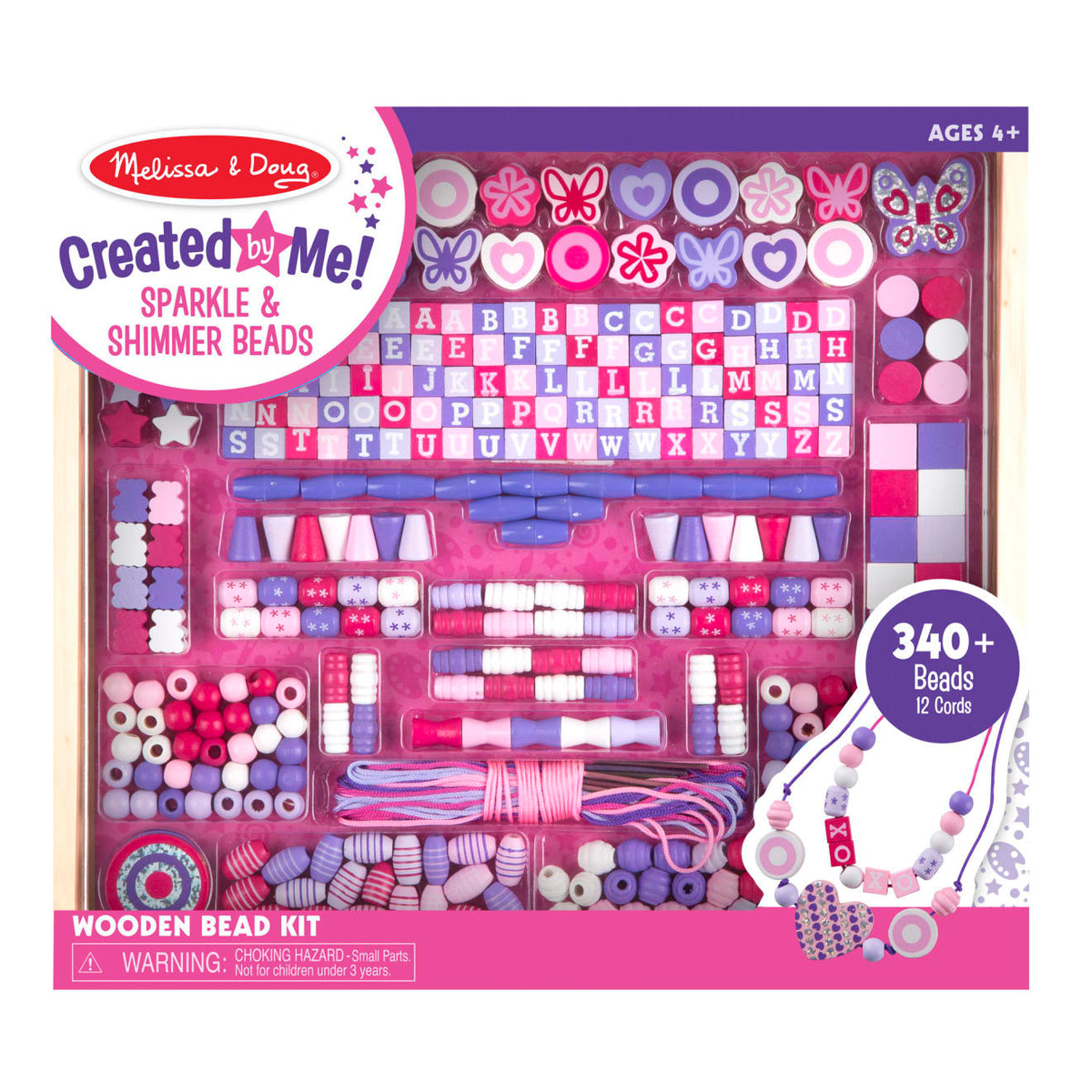 Created by Me! Sparkle & Shimmer Beads Wooden Bead Kit M3
