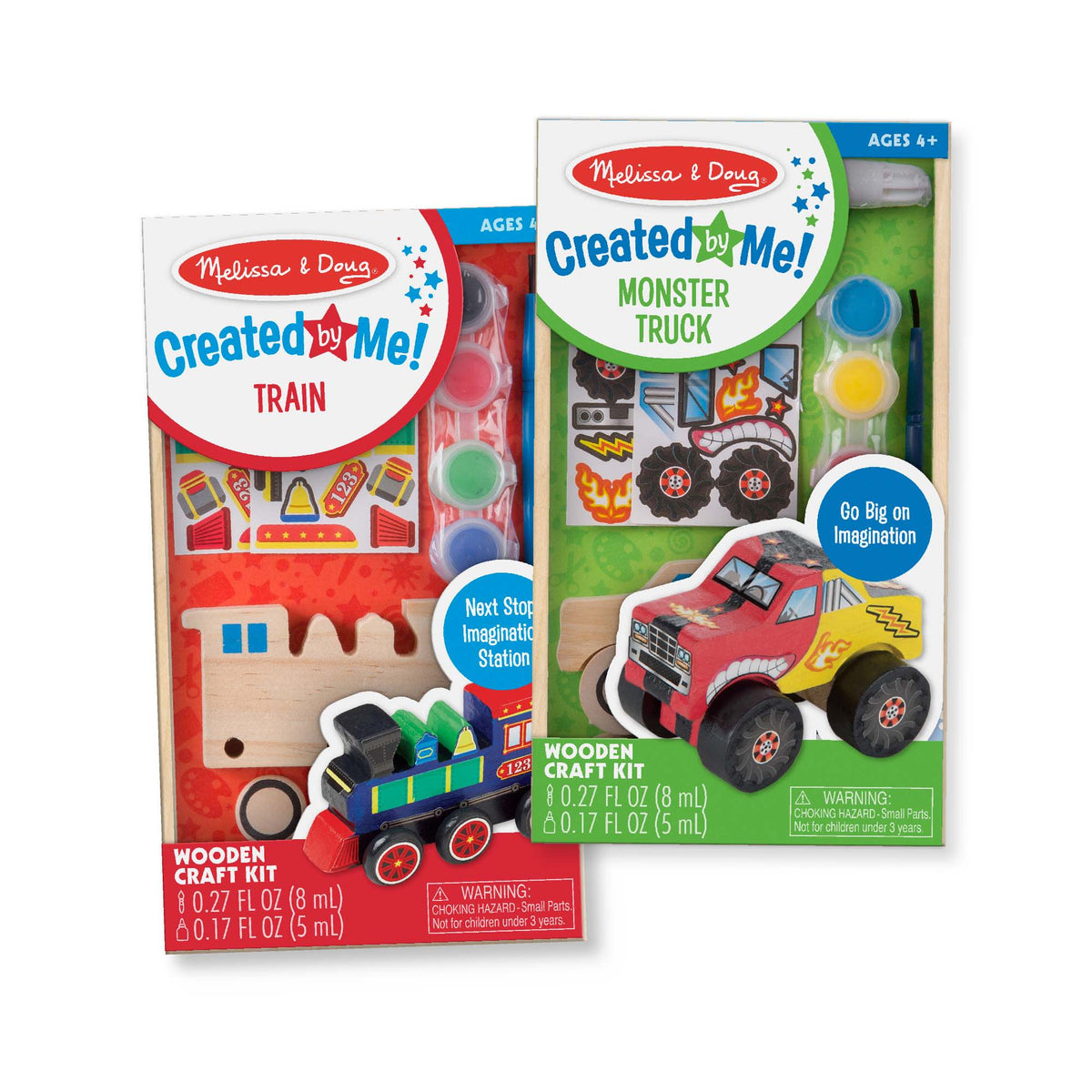 Created by Me!™ Vehicles Craft Kit 2-Pack: Monster Truck, Train N0