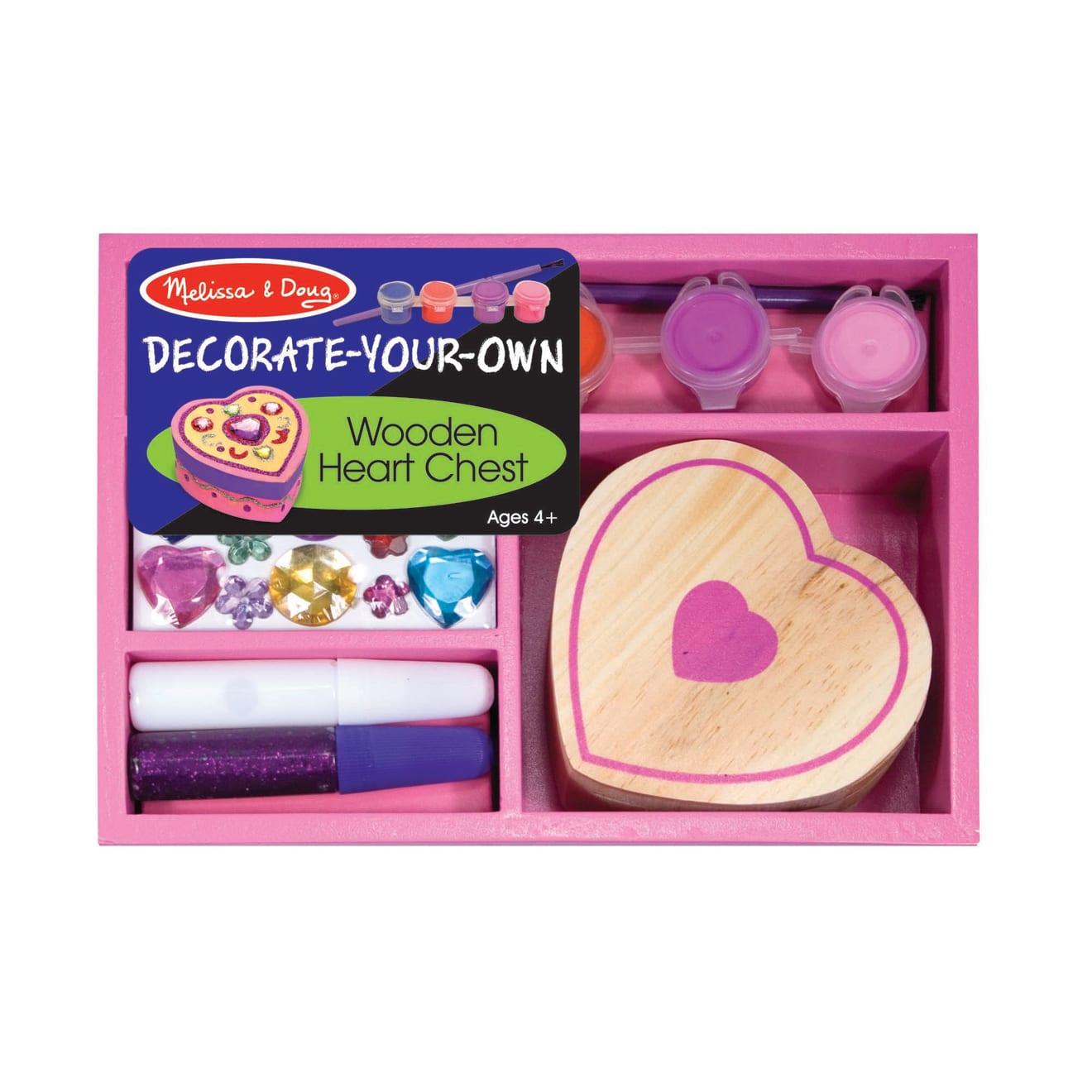 Decorate-Your-Own Wooden Heart Box L9