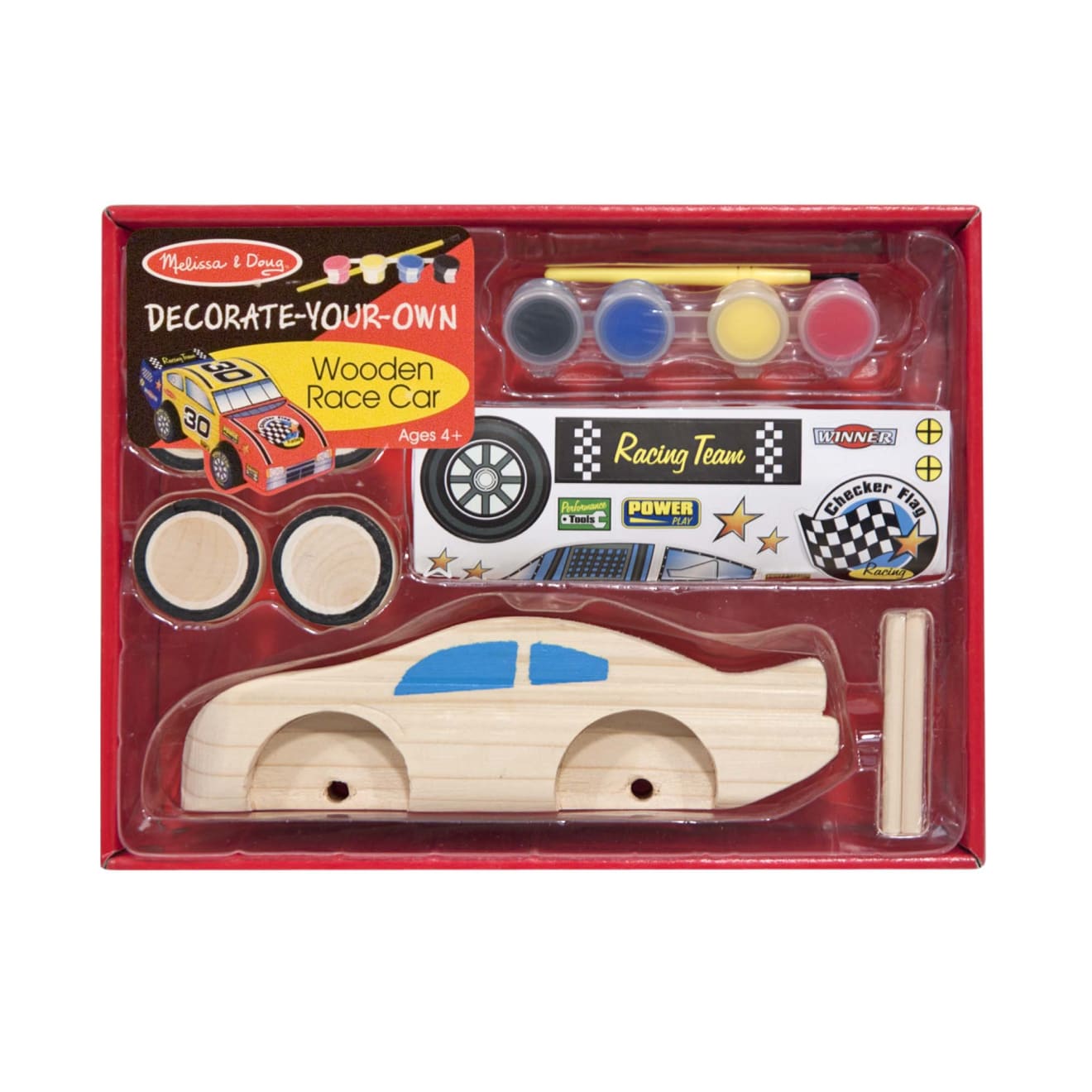 Decorate-Your-Own Wooden Race Car Z9