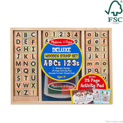 Deluxe Wooden Stamp Set - ABCs 123s V5