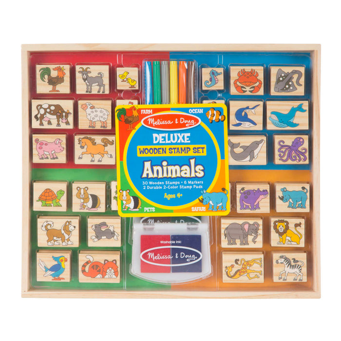 Deluxe Wooden Stamp Set - Animals B2