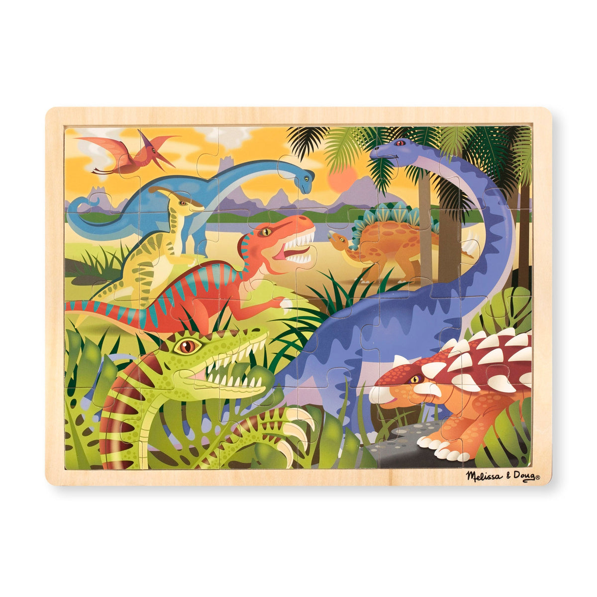 Dinosaur Wooden Jigsaw Puzzle - 24 Pieces Q1