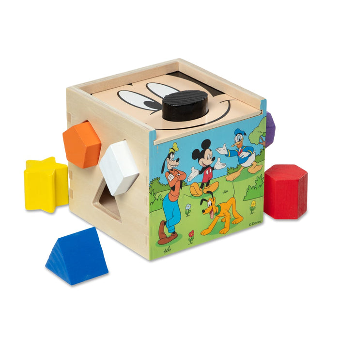 Disney Mickey Mouse & Friends Wooden Shape Sorting Cube D3