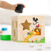 Disney Mickey Mouse & Friends Wooden Shape Sorting Cube Y4