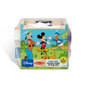 Disney Mickey Mouse & Friends Wooden Shape Sorting Cube Y4