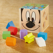 Disney Mickey Mouse & Friends Wooden Shape Sorting Cube Y4