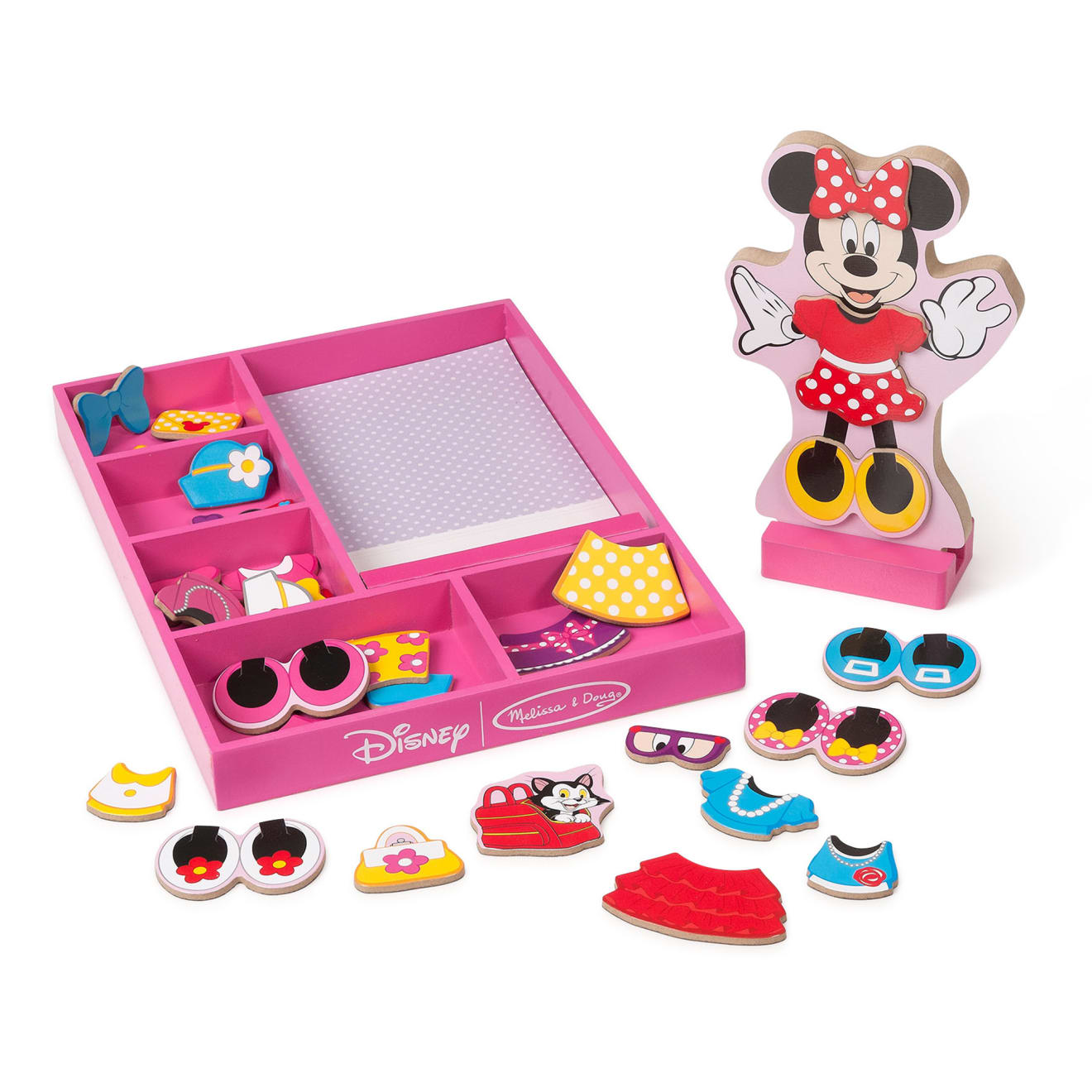 Disney Minnie Wooden Magnetic Dress-Up Z6