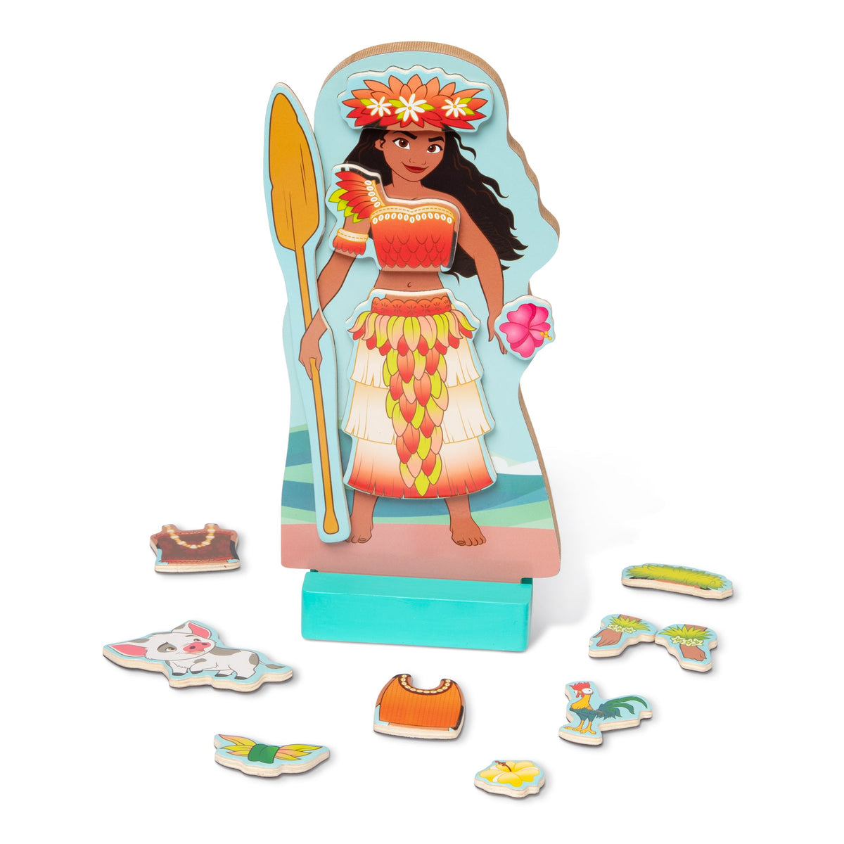 Disney Moana Wooden Magnetic Dress-Up Play Set L1