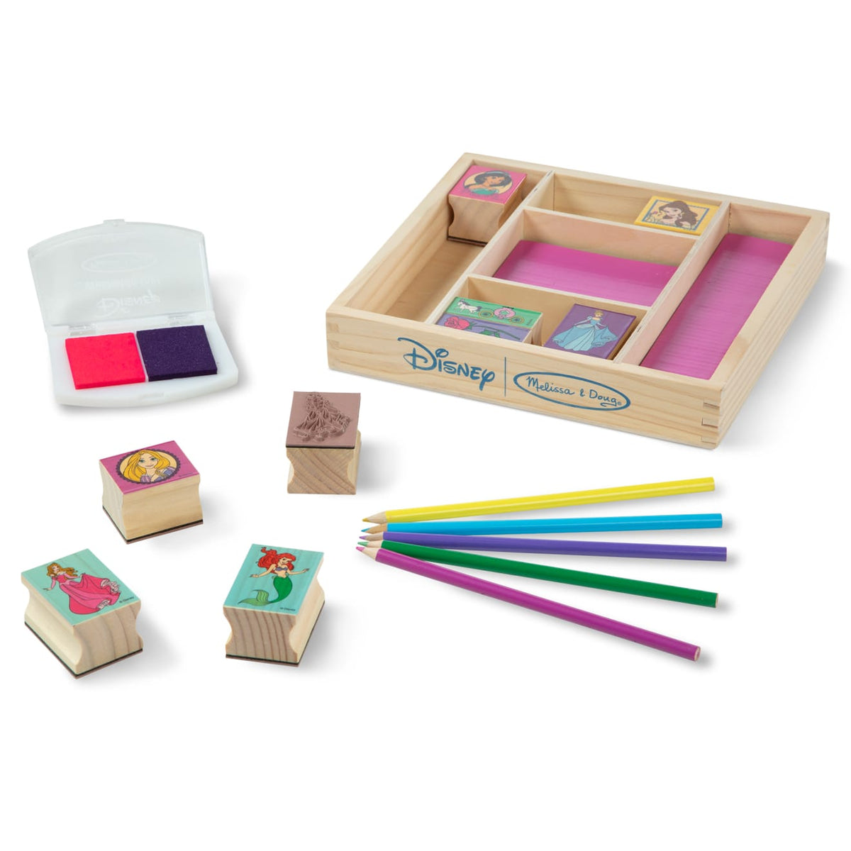 Disney Princess Wooden Stamp Set X8