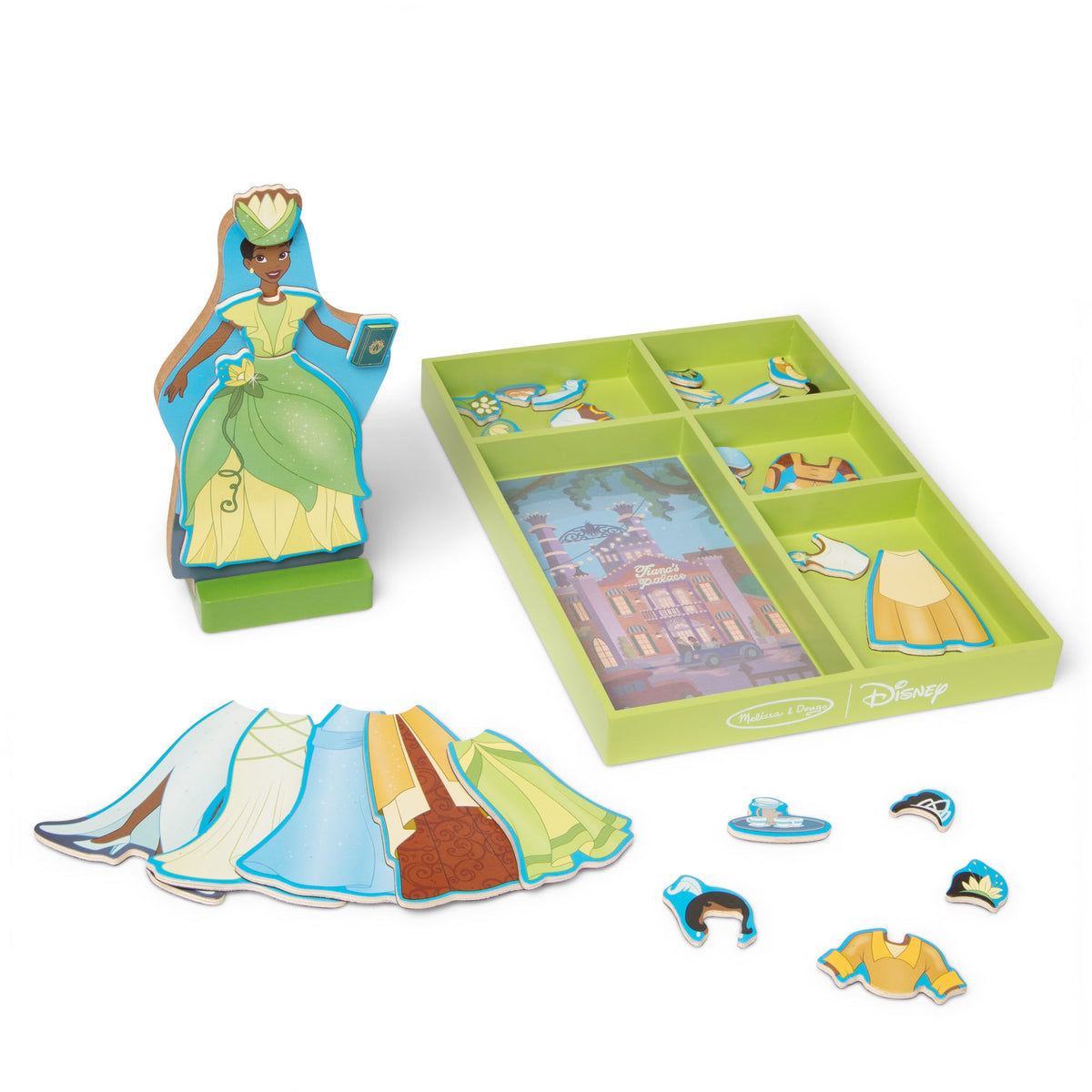 Disney Tiana Wooden Magnetic Dress-Up Play Set R3