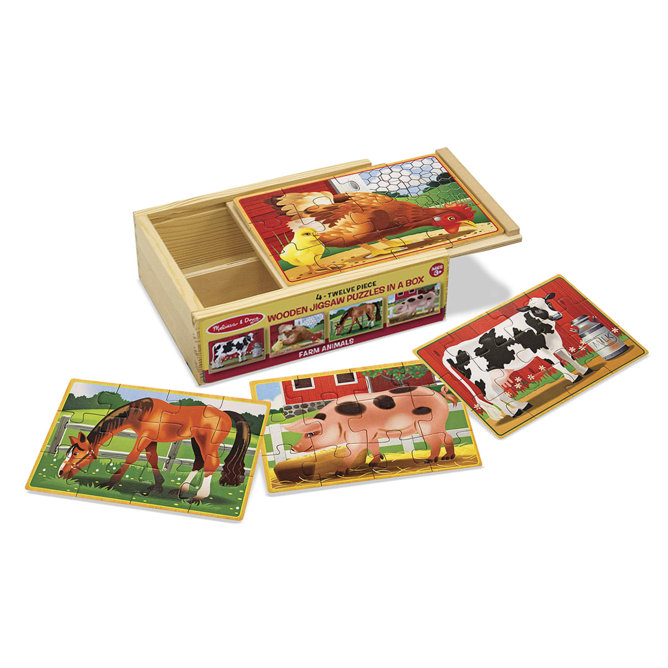 Farm Animals Jigsaw Puzzles in a Box X7