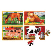 Farm Animals Jigsaw Puzzles in a Box X7