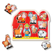 Farm Friends Jumbo Peg Puzzle - 8 Pieces E6