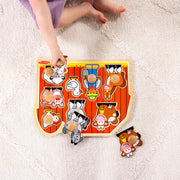 Farm Friends Jumbo Peg Puzzle - 8 Pieces E6